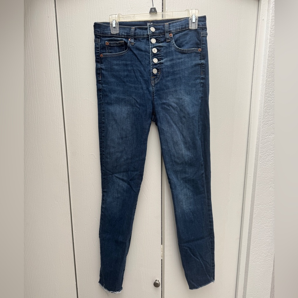 GAP High Rise Dark Blue Skinny Jeans